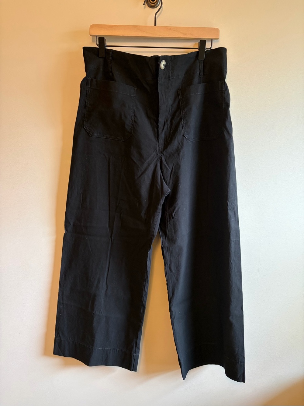 Maeve The Colette Black Casual Wide-Leg Pants
